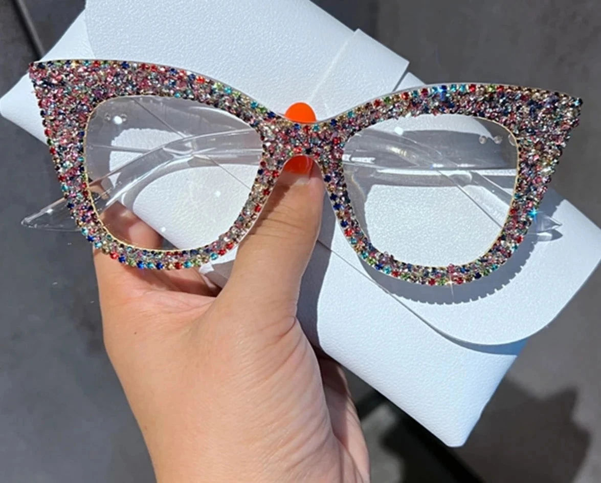 Cat Eyes Stone Glasses - ShopEbonyMonique
