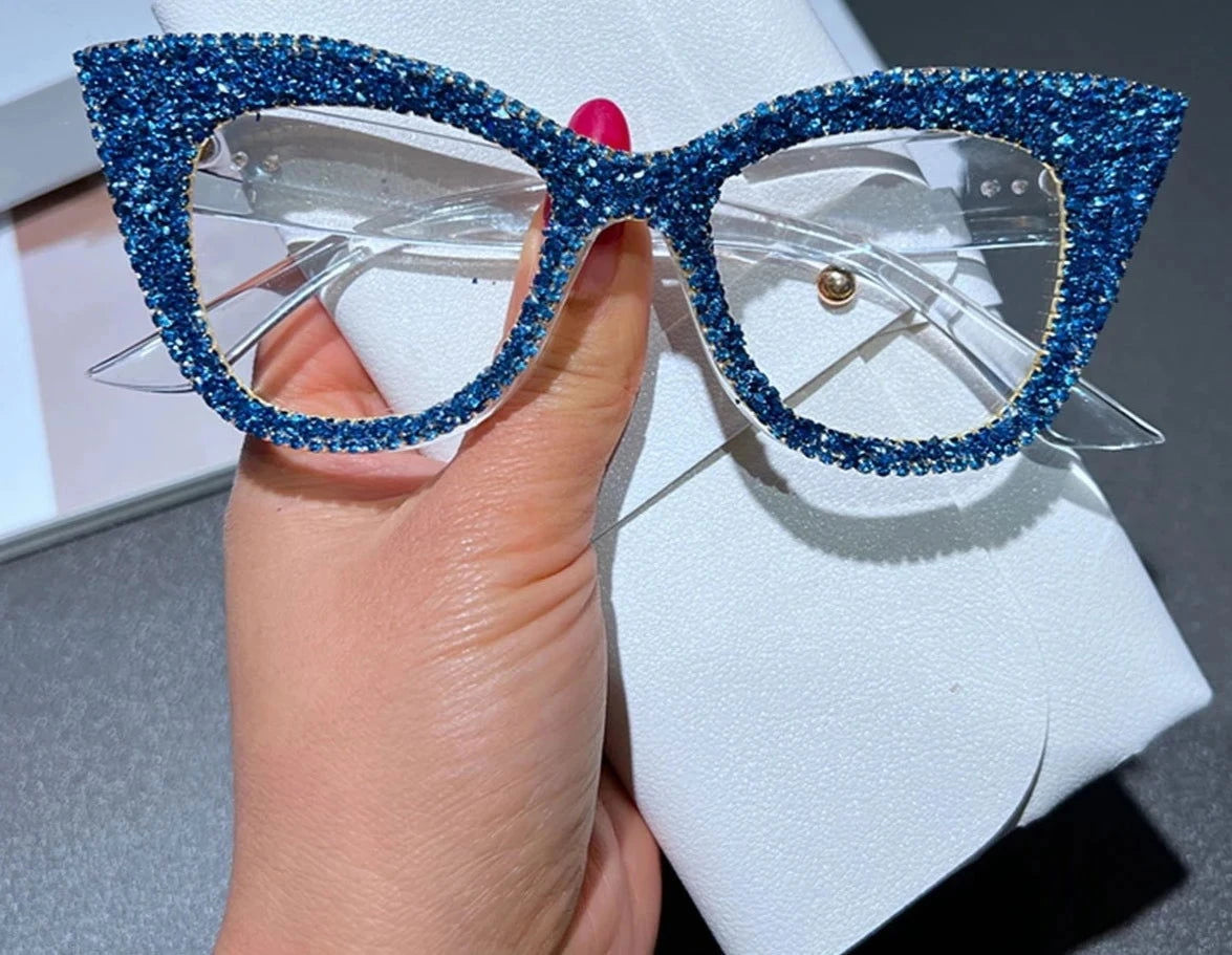 Cat Eyes Stone Glasses - ShopEbonyMonique