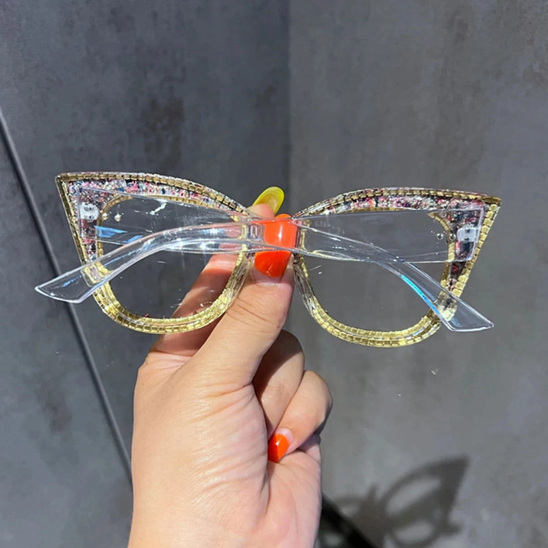 Cat Eyes Stone Glasses - ShopEbonyMonique