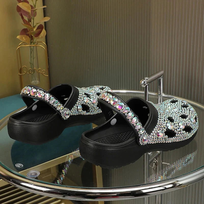 Comfy Rhinestone  Sandals - ShopEbonyMonique