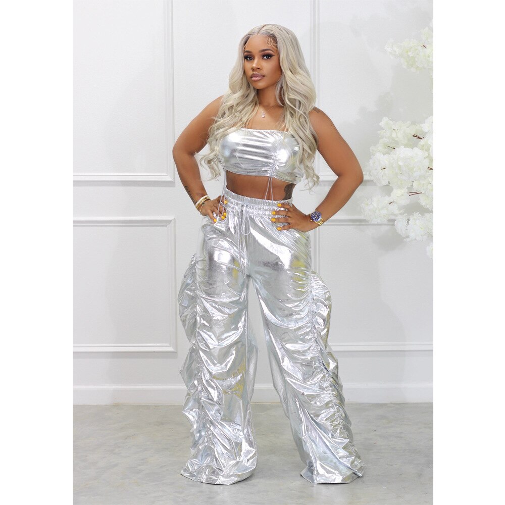 Crop Top and Ruffles Set - ShopEbonyMonique