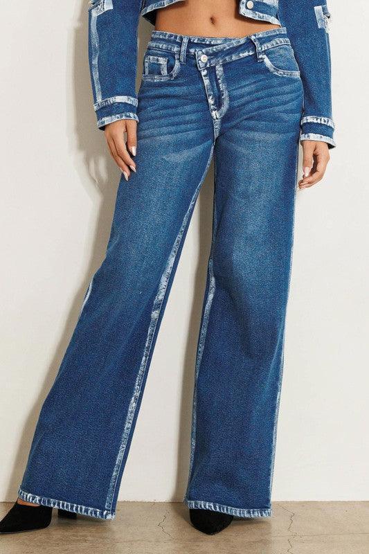 Crossed Out  wide jeans - ShopEbonyMonique