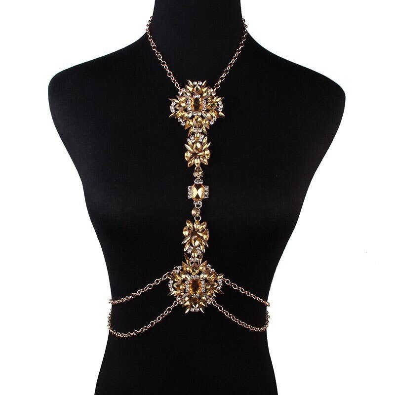 Crystal Body Chain Necklace - ShopEbonyMonique