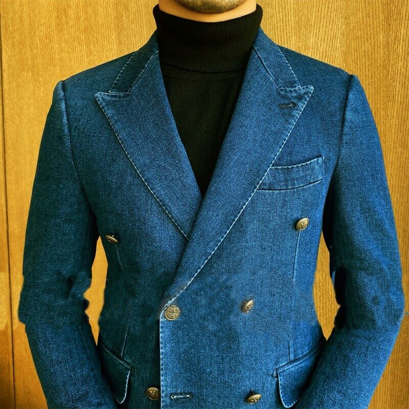 Denim Double Breasted Suit - ShopEbonyMonique