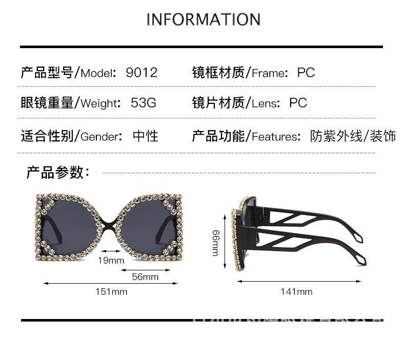 Diamond-studded Sunglasses - ShopEbonyMonique