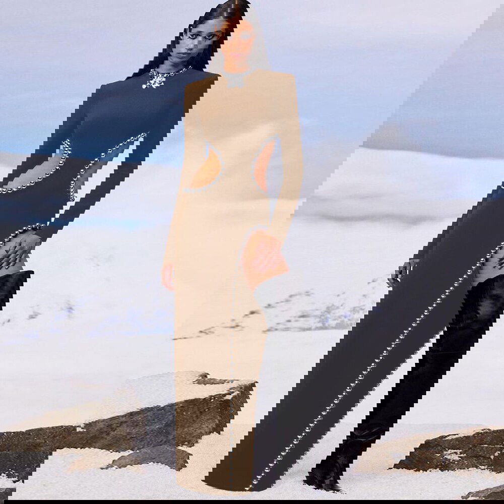 Diamond O Neck Cutout Dress - ShopEbonyMonique