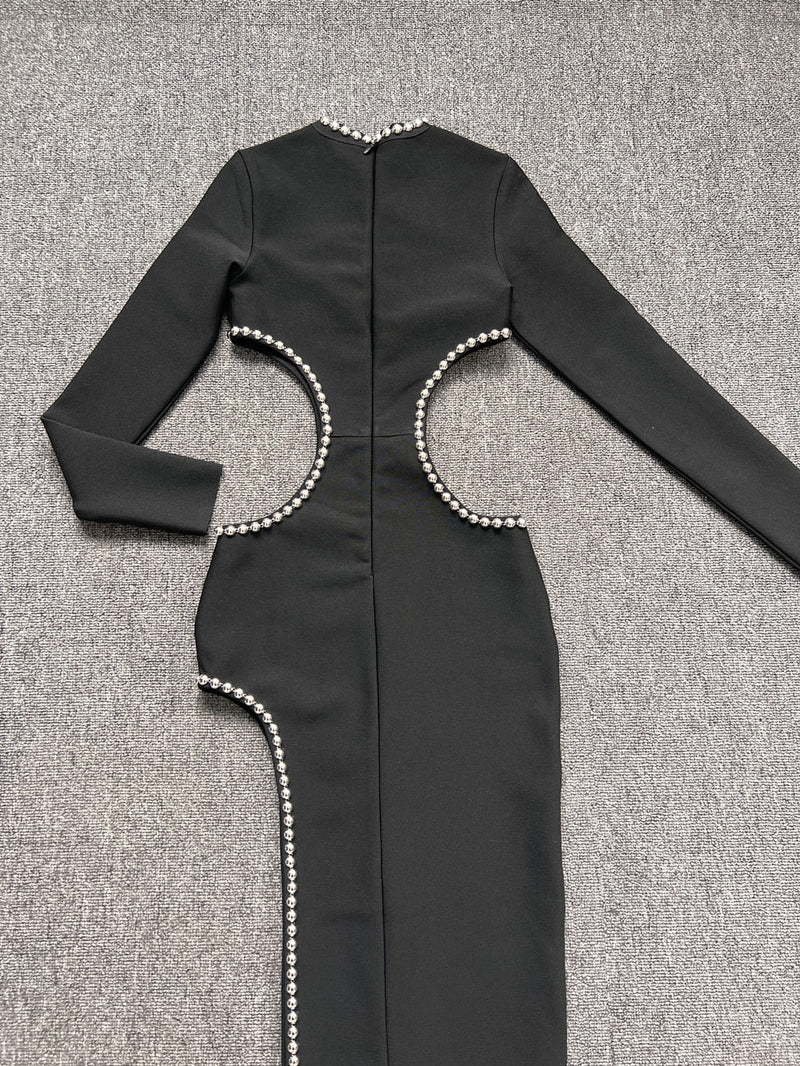 Diamond O Neck Cutout Dress - ShopEbonyMonique