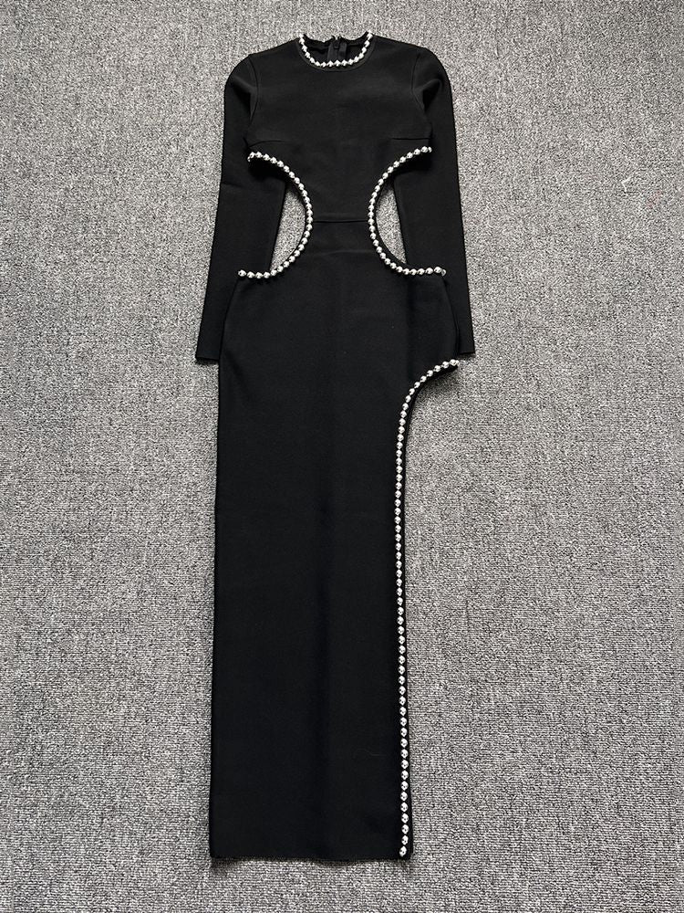 Diamond O Neck Cutout Dress - ShopEbonyMonique