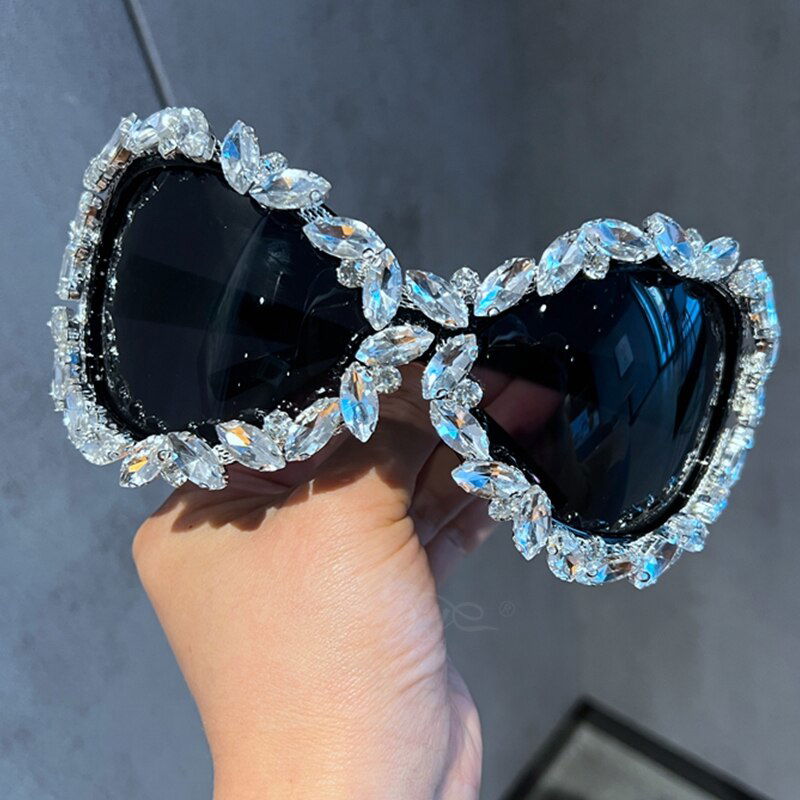 Diamond Y2k Oversized Punk Sunglasses - ShopEbonyMonique