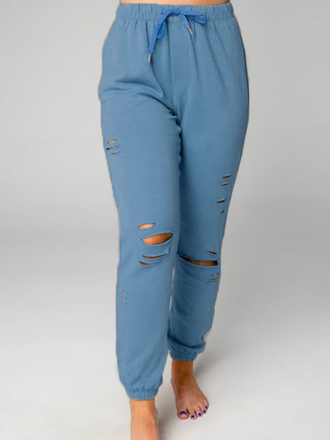 Distressed  Joggers Set - ShopEbonyMonique