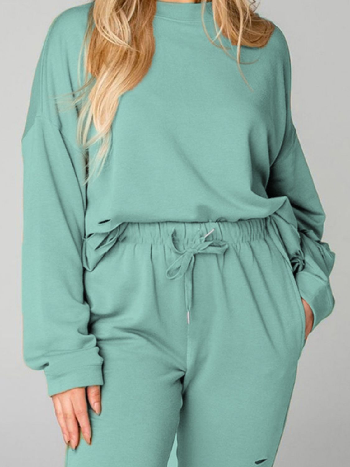 Distressed  Joggers Set - ShopEbonyMonique