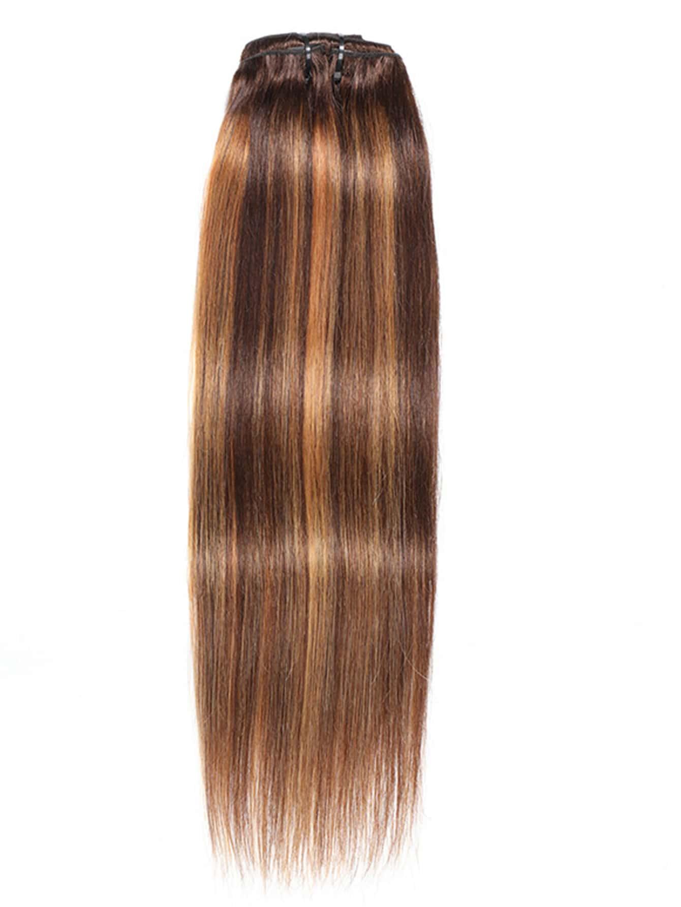 EM 8pcs Long Straight Clip In Human Hair - ShopEbonyMonique