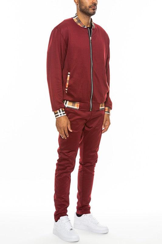 EM Checkered Plaid Track Set - ShopEbonyMonique