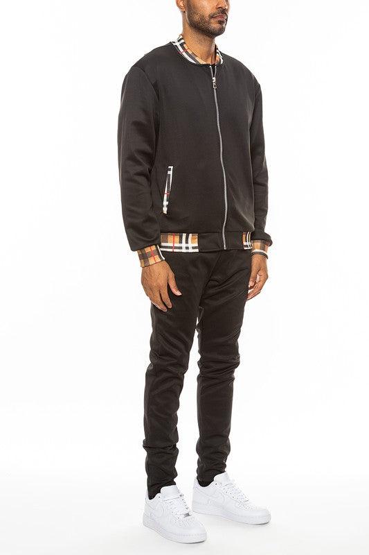 EM Checkered Plaid Track Set - ShopEbonyMonique