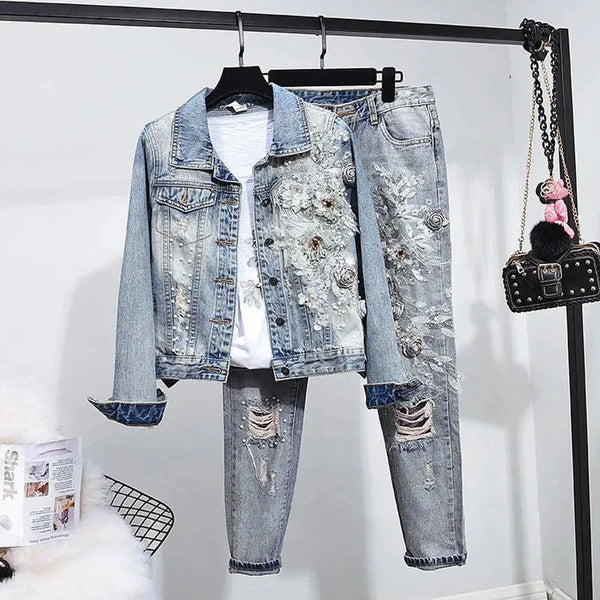 EM Fashion Denim Pants Sets - ShopEbonyMonique