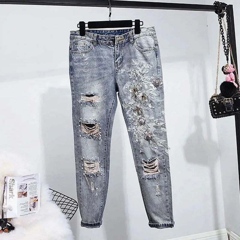 EM Fashion Denim Pants Sets - ShopEbonyMonique