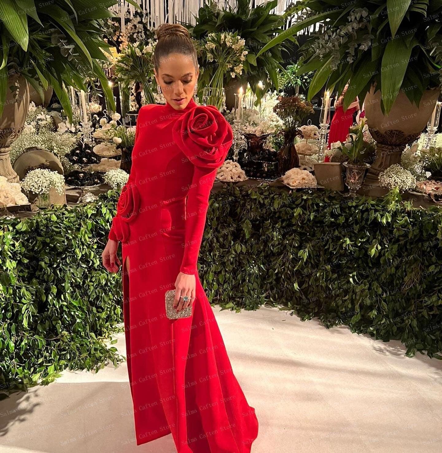 EM High Neck Long Sleeve Satin Dress - ShopEbonyMonique