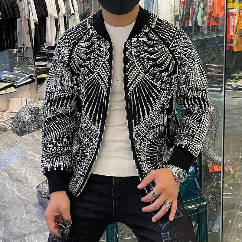 EM Luxury Brand Diamond Mens Jacket - ShopEbonyMonique