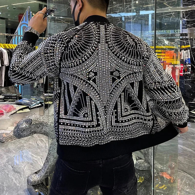 EM Luxury Brand Diamond Mens Jacket - ShopEbonyMonique