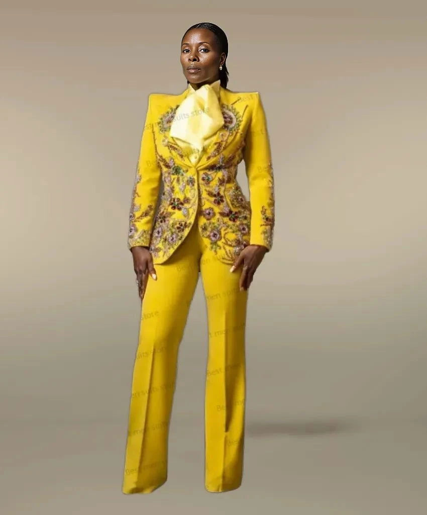 EM Luxury Crystal Beads Women Suit - ShopEbonyMonique