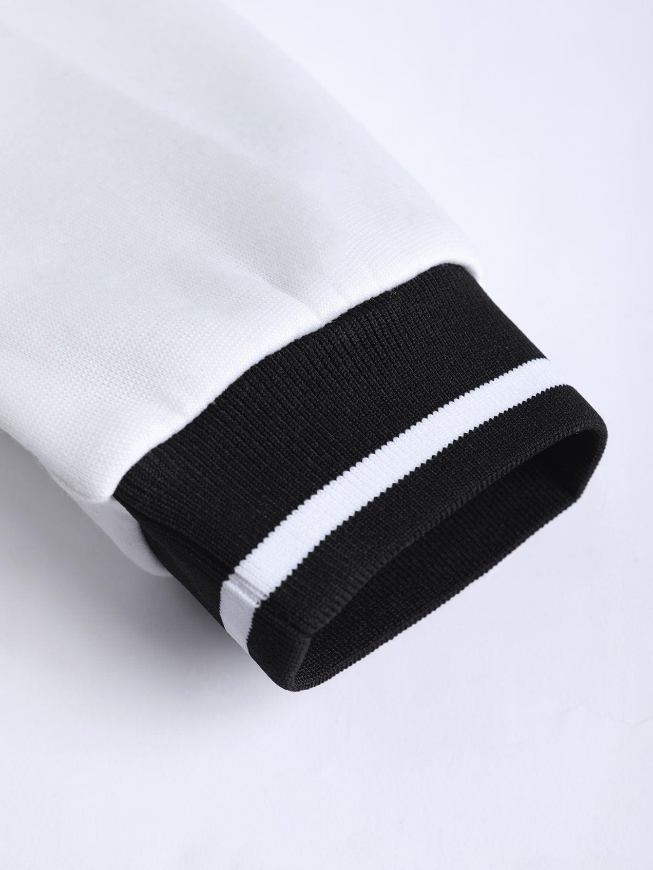 EM Men Letter Graphic Varsity Jacket Without Hoodie - ShopEbonyMonique