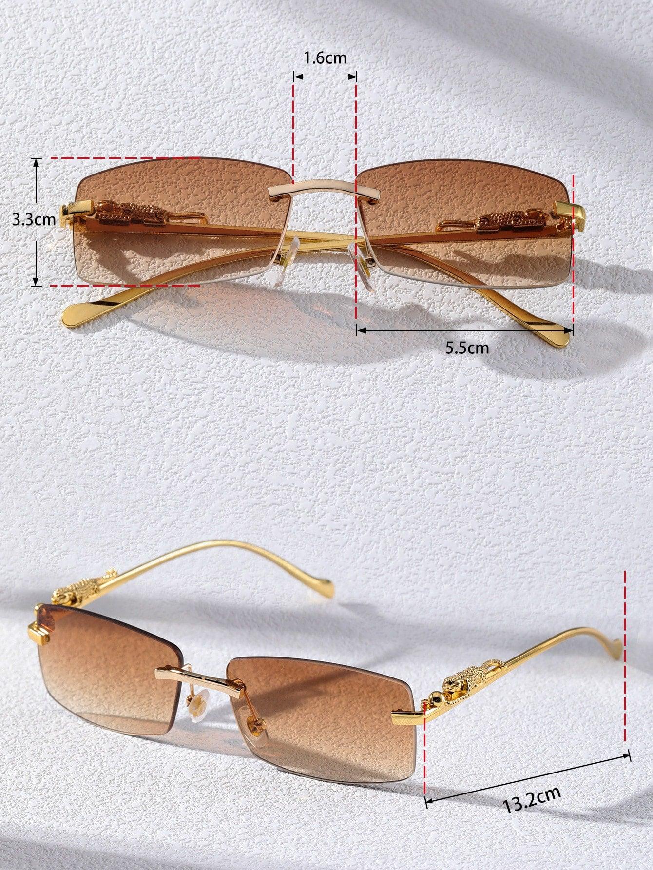 EM Men Square Rimless Fashion Glasses - ShopEbonyMonique
