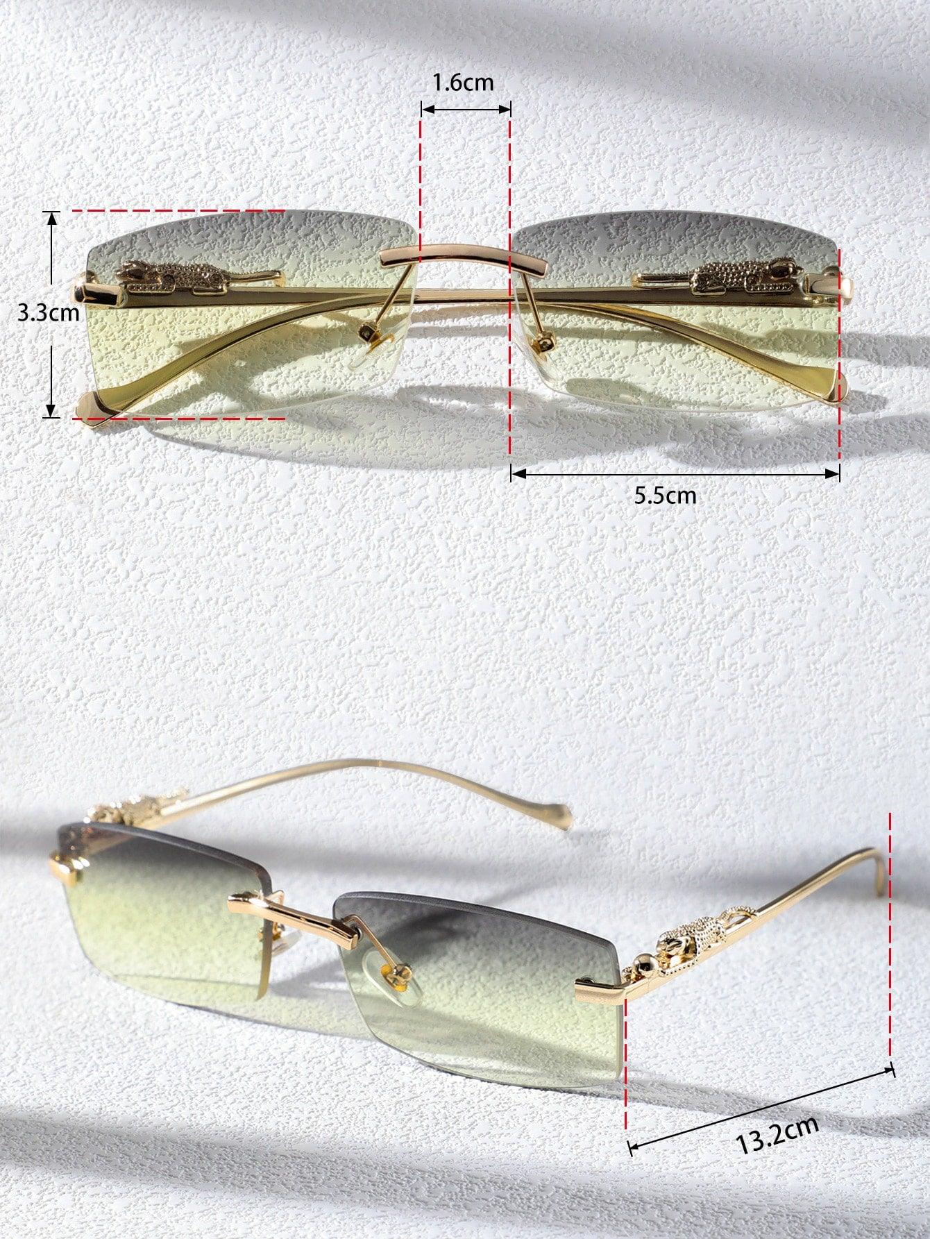 EM Men Square Rimless Fashion Glasses - ShopEbonyMonique