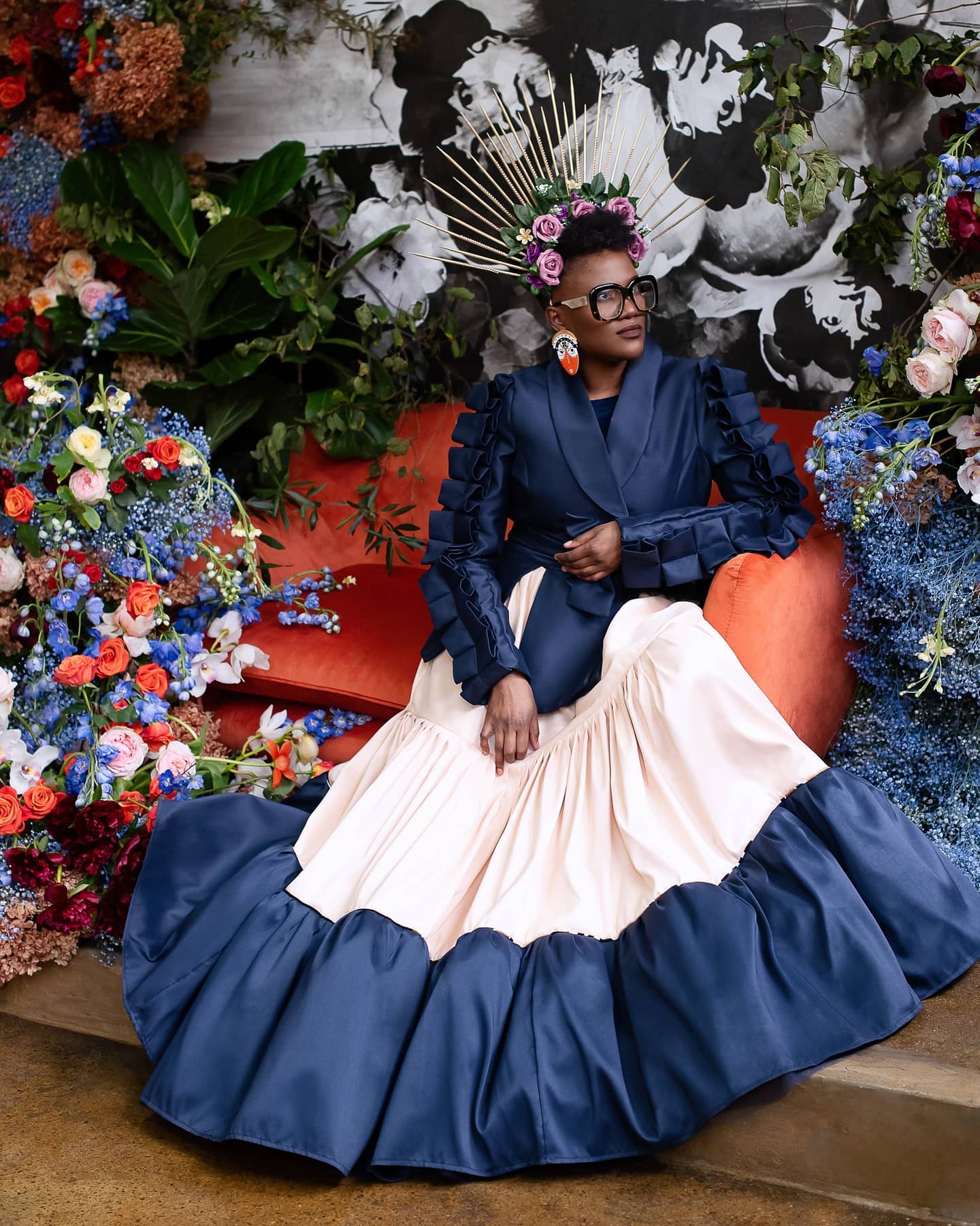 EM Mix Color A-line Long Satin Skirt - ShopEbonyMonique