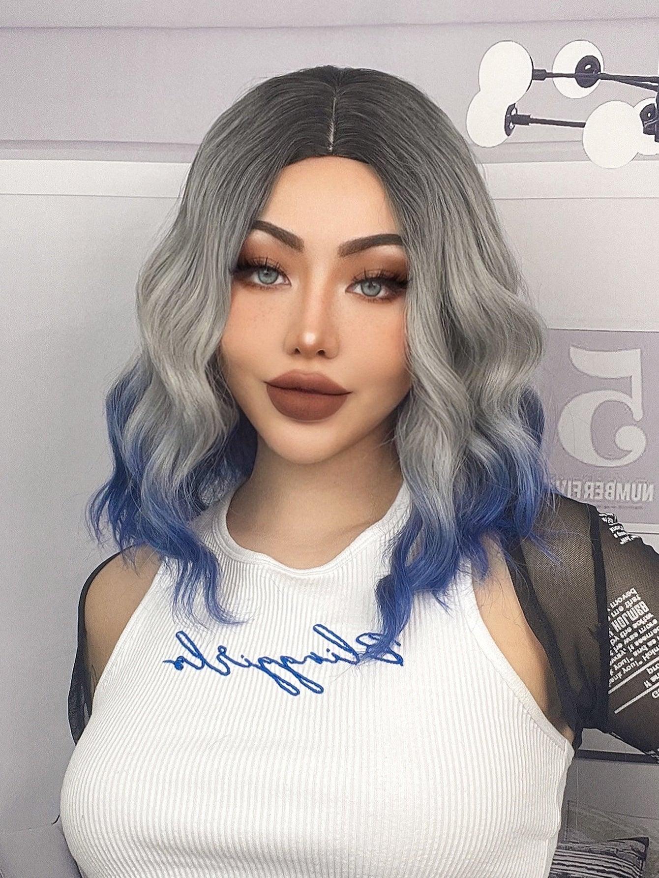 EM Short Curly Synthetic Wig With Bangs - ShopEbonyMonique