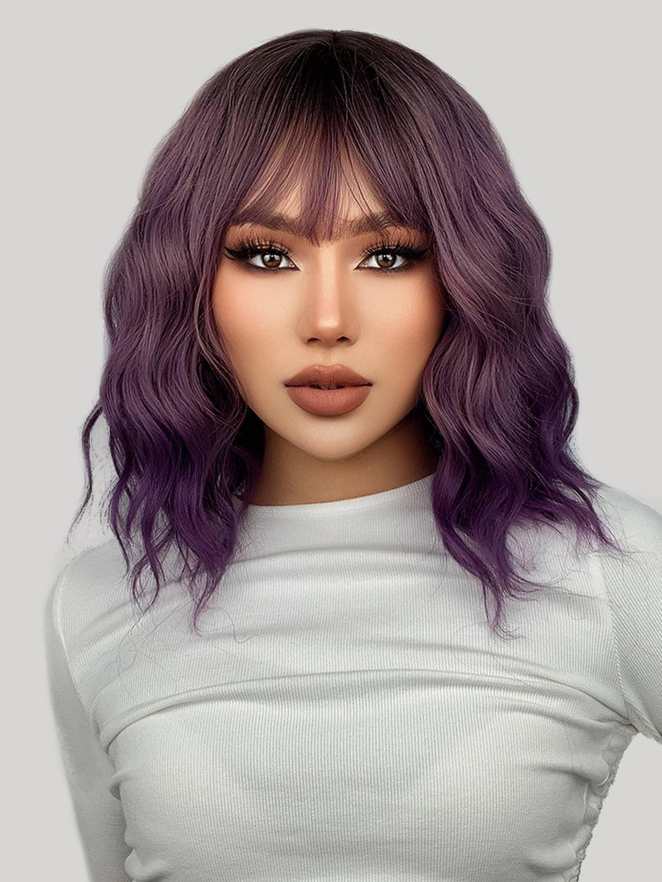 EM Short Curly Synthetic Wig With Bangs - ShopEbonyMonique