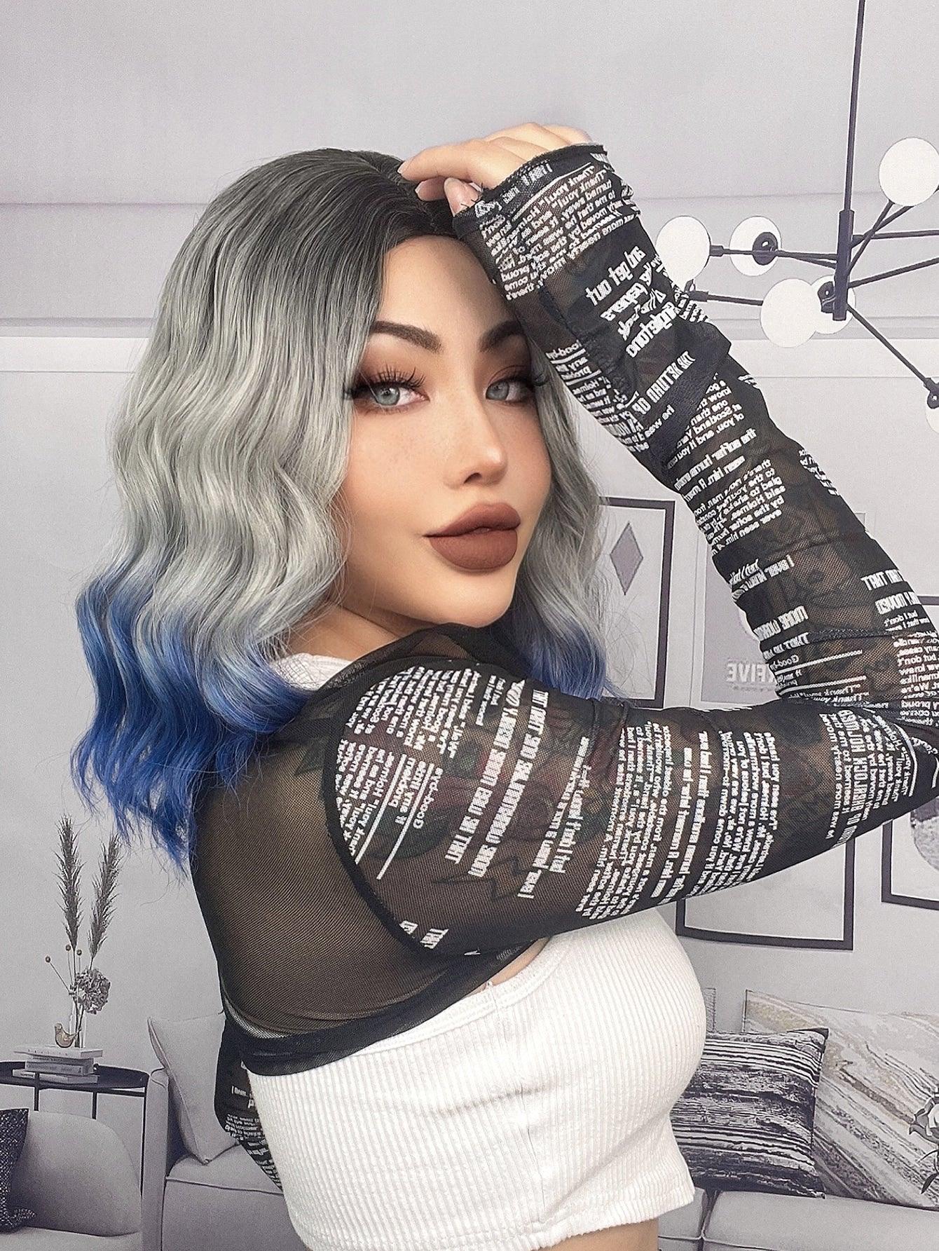 EM Short Curly Synthetic Wig With Bangs - ShopEbonyMonique