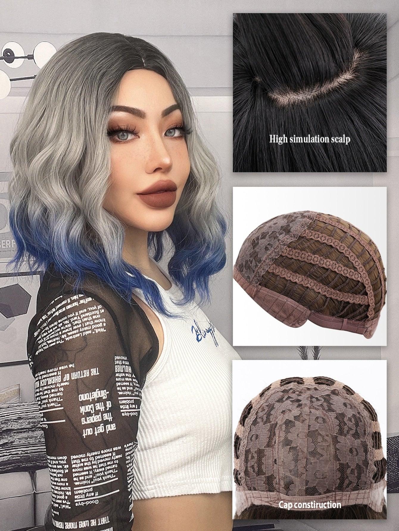 EM Short Curly Synthetic Wig With Bangs - ShopEbonyMonique
