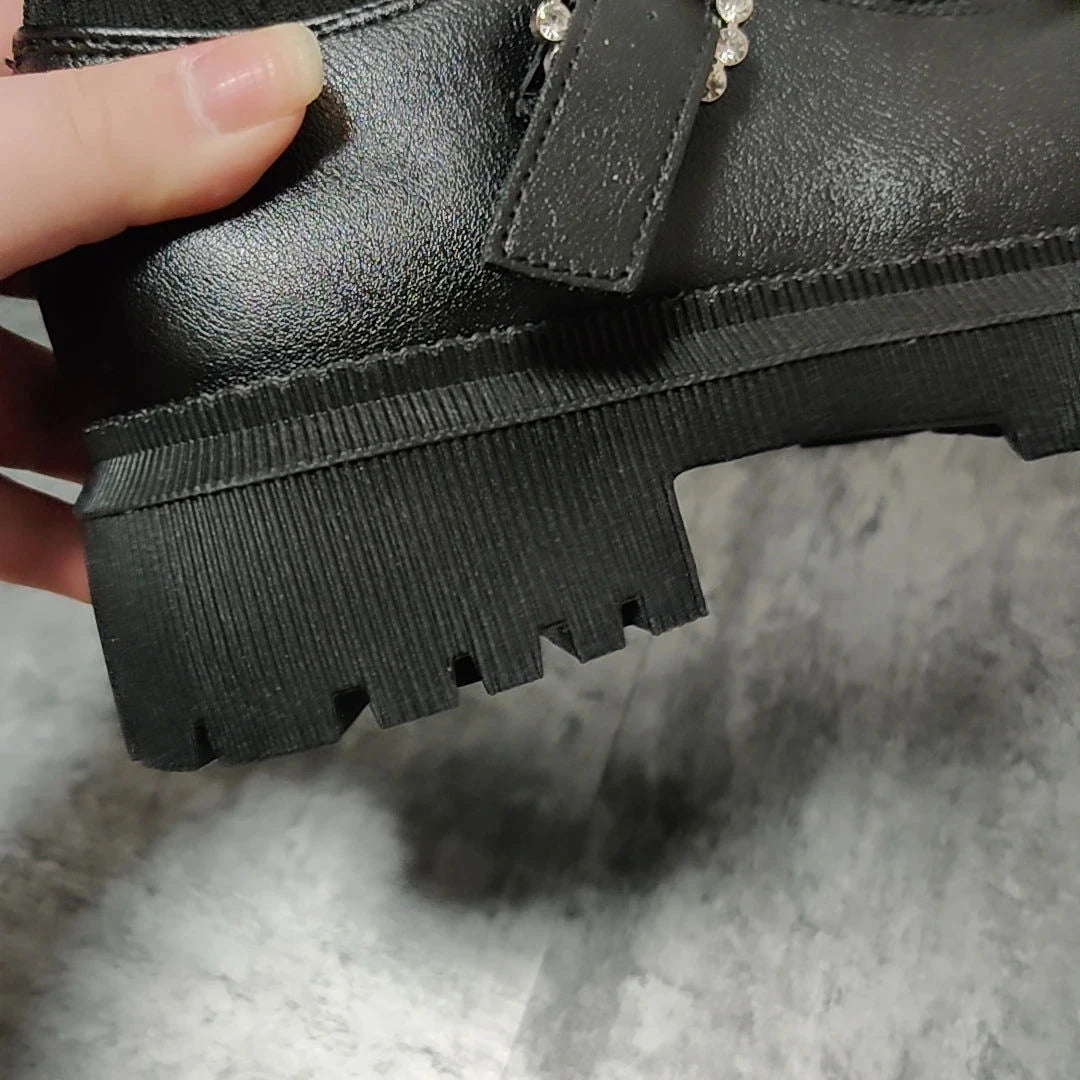 EM Socks Rhinestones  Ankle Boots - ShopEbonyMonique