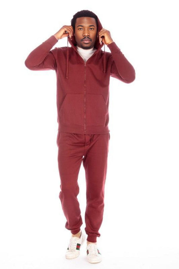 EM  Burgundy Sweatpants - ShopEbonyMonique