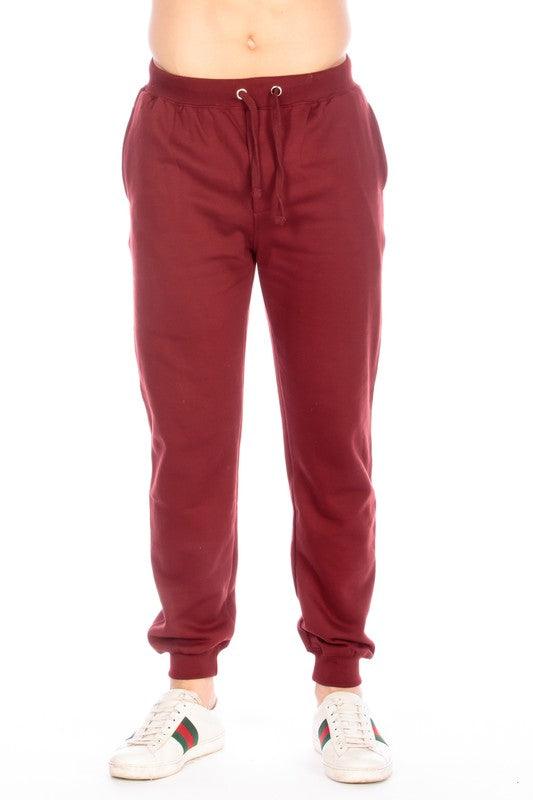 EM  Burgundy Sweatpants - ShopEbonyMonique
