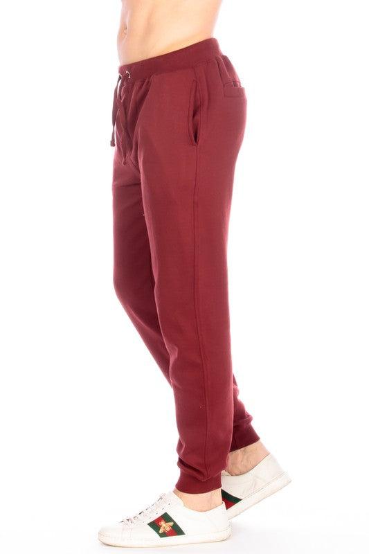 EM  Burgundy Sweatpants - ShopEbonyMonique
