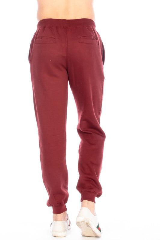 EM  Burgundy Sweatpants - ShopEbonyMonique