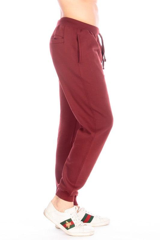 EM  Burgundy Sweatpants - ShopEbonyMonique