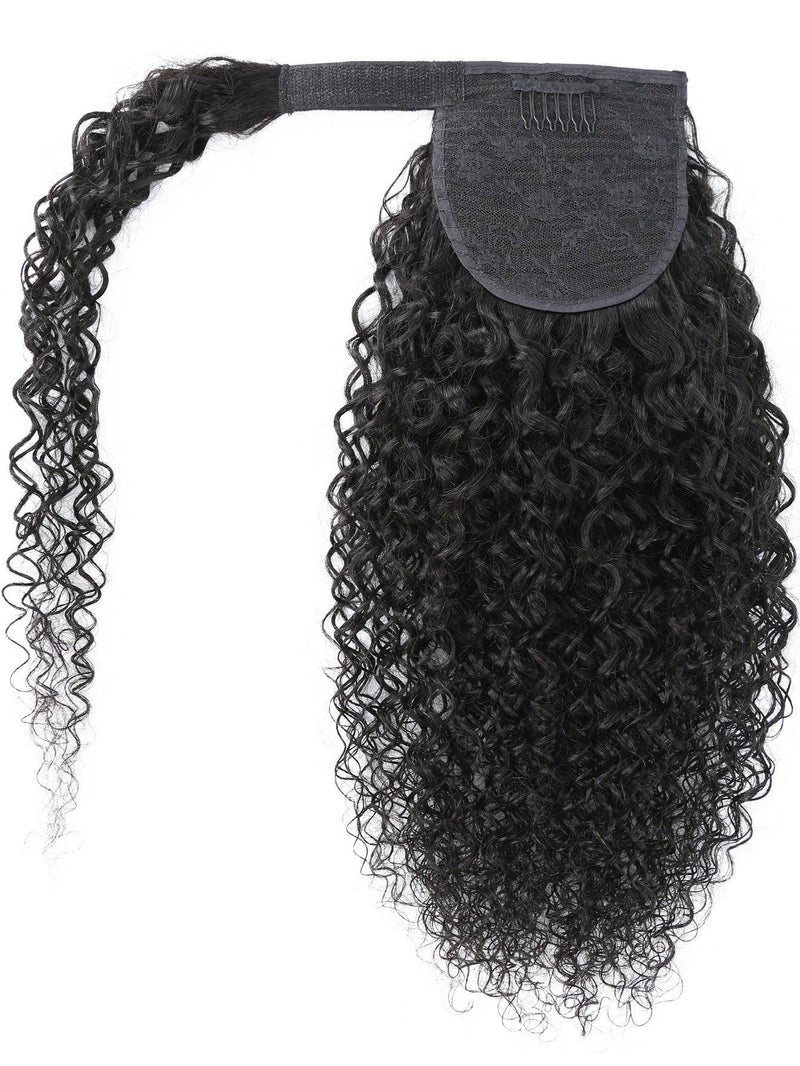 EM  Curly Wrap Around Ponytail Human Hair Extension - ShopEbonyMonique