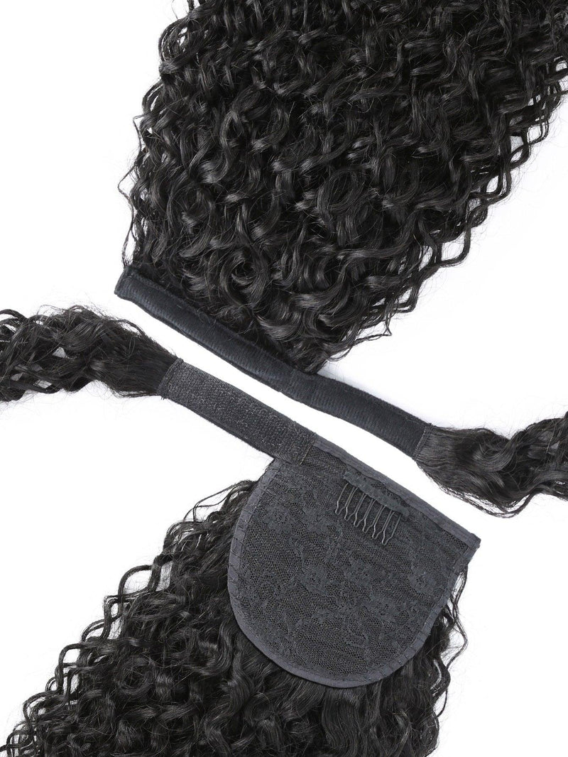 EM  Curly Wrap Around Ponytail Human Hair Extension - ShopEbonyMonique