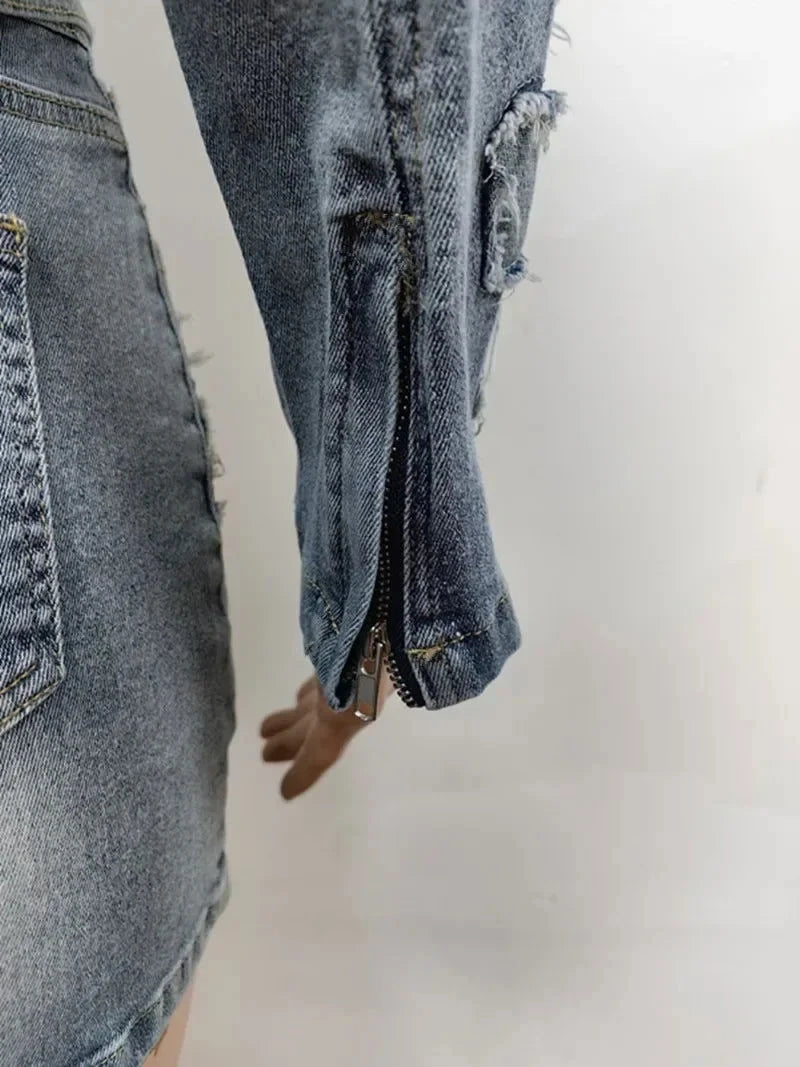 Embroidery Tassel Jeans Two Piece Set - ShopEbonyMonique