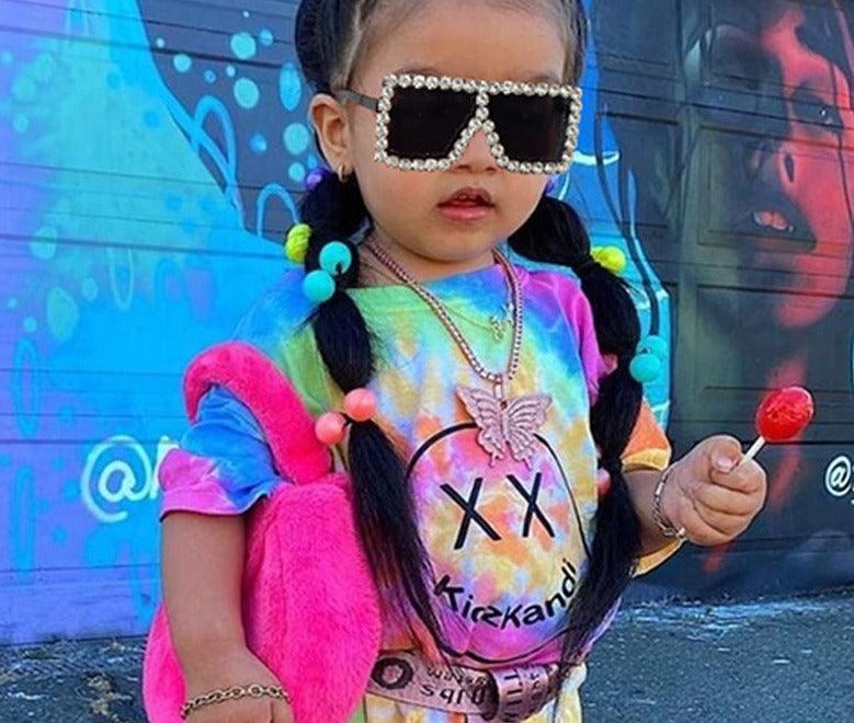 Ke'mora Baby Diamond Square Children Glasses - ShopEbonyMonique