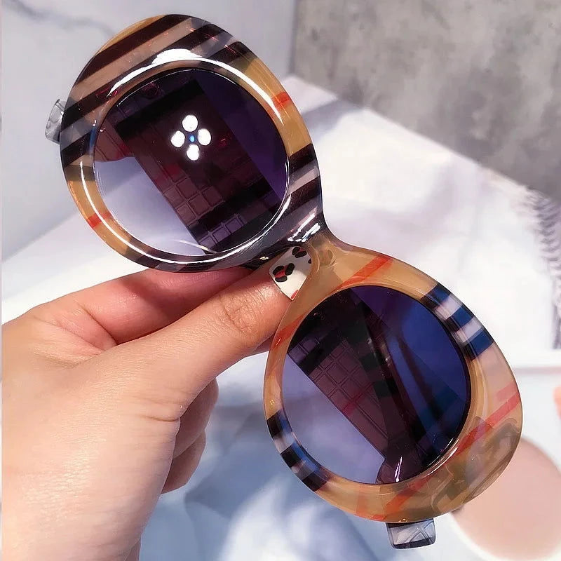 Fashion Colorful Stripes Sunglasses - ShopEbonyMonique
