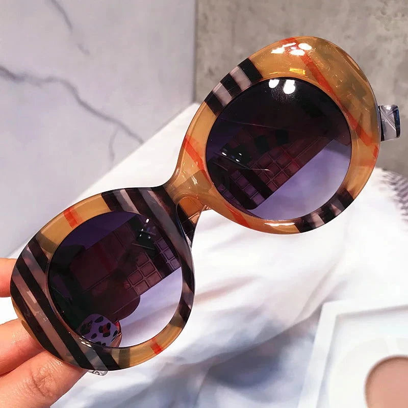 Fashion Colorful Stripes Sunglasses - ShopEbonyMonique