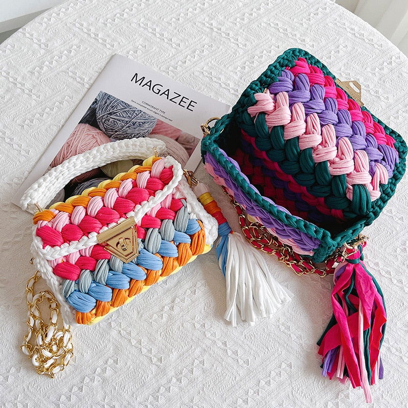 Fashion Knitting Crossbody Bags - ShopEbonyMonique