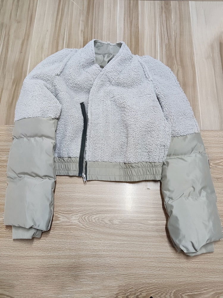 Fashion Patchwork Zipper Jacket - ShopEbonyMonique