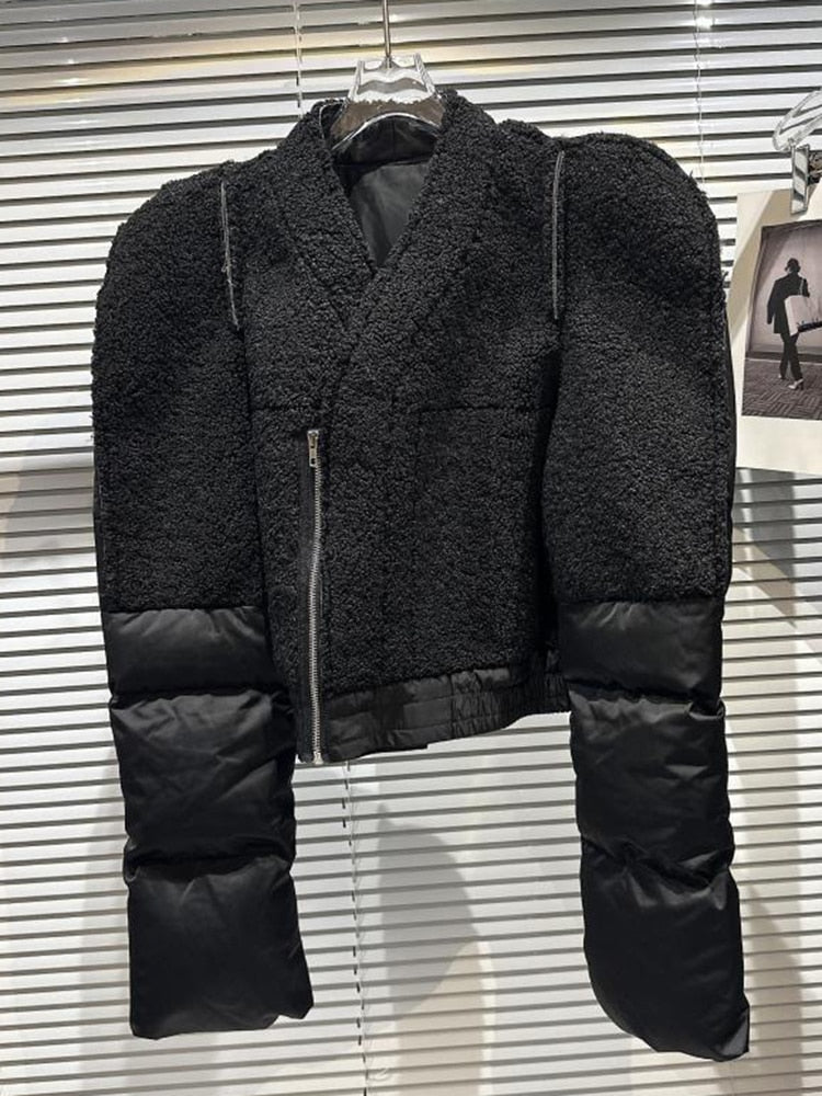 Fashion Patchwork Zipper Jacket - ShopEbonyMonique