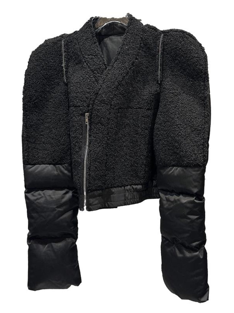 Fashion Patchwork Zipper Jacket - ShopEbonyMonique