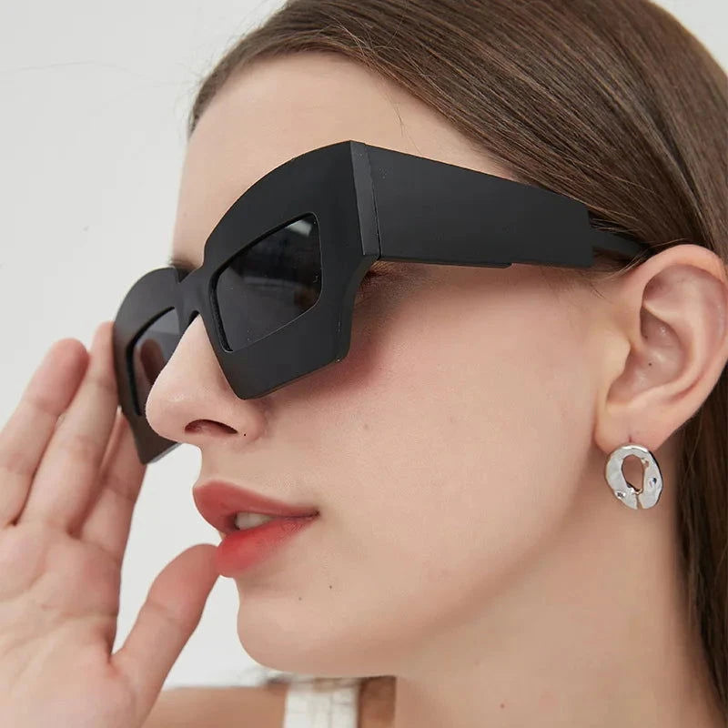 Fashion Square Wide Frame Sunglasses - ShopEbonyMonique