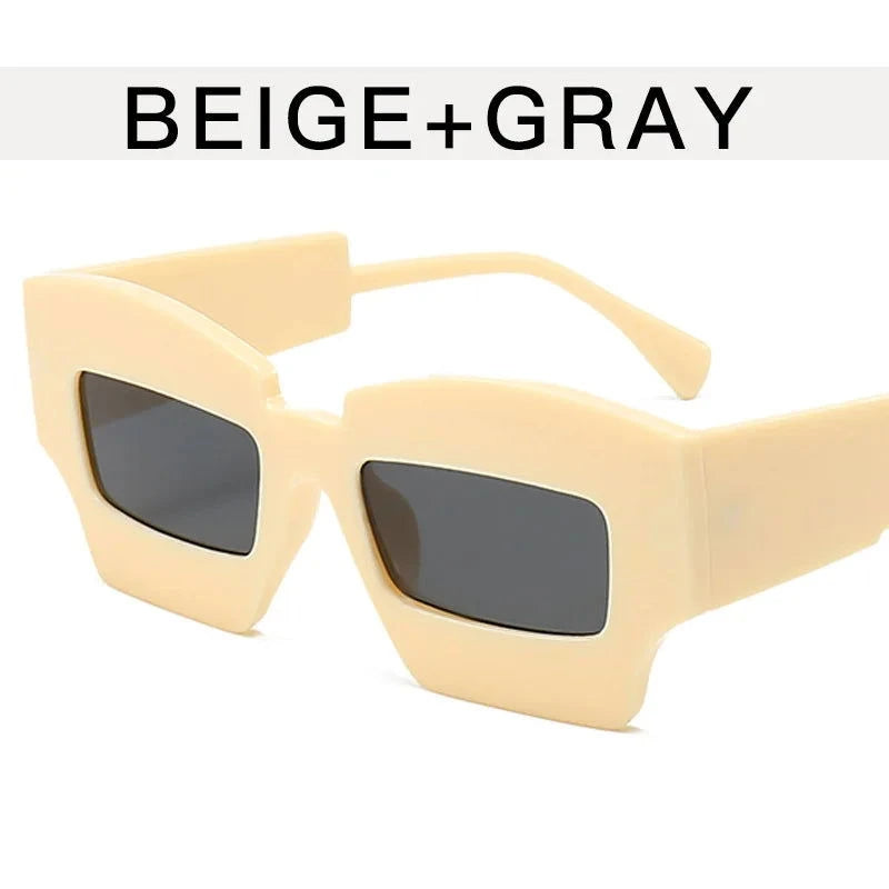 Fashion Square Wide Frame Sunglasses - ShopEbonyMonique